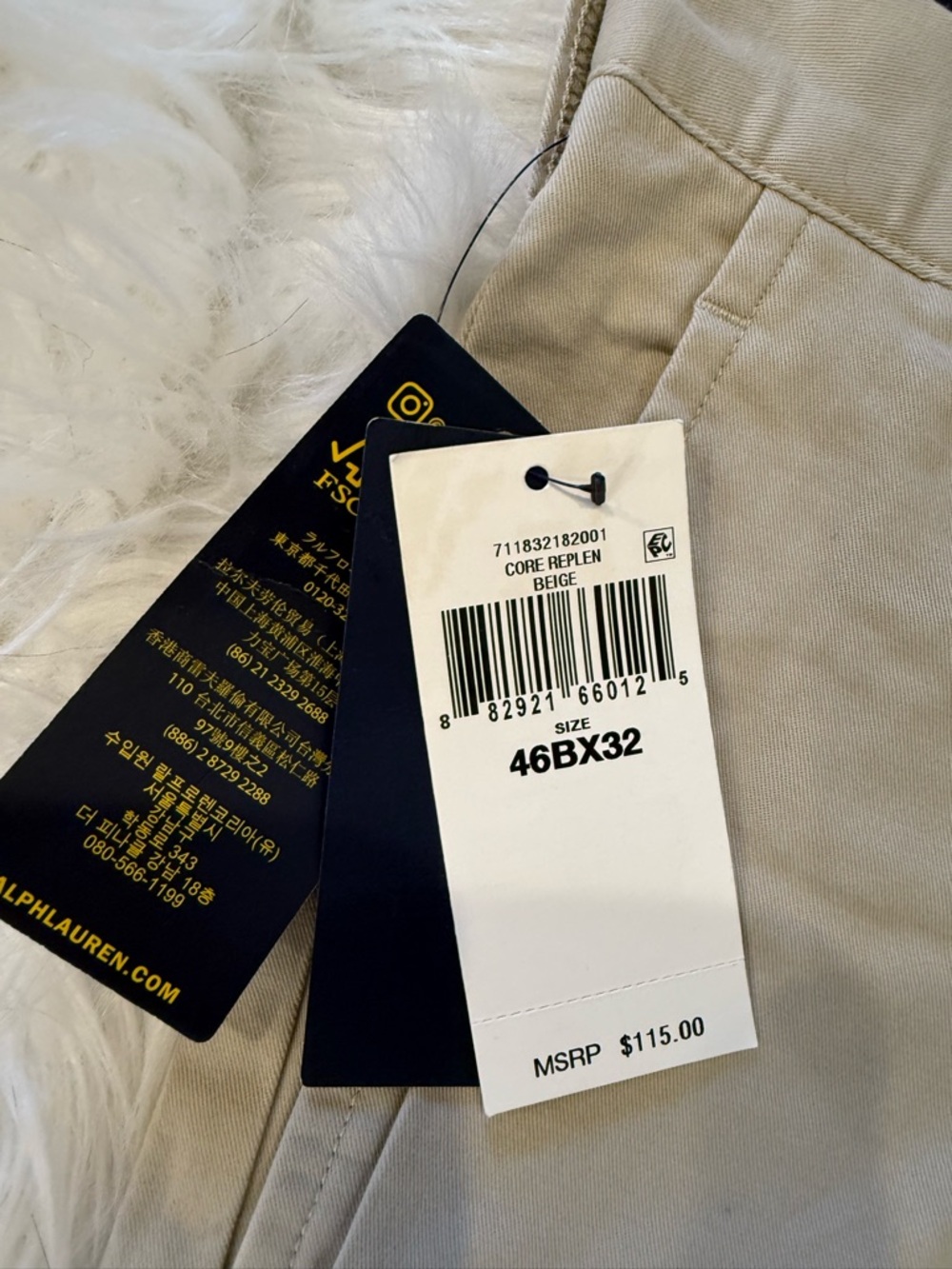 Ralph Lauren Tan Cotton Chino Pants - Picture 2 of 4